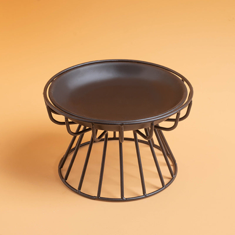 Elevated Pet Food Bowl Stand with flat plate for Cats -