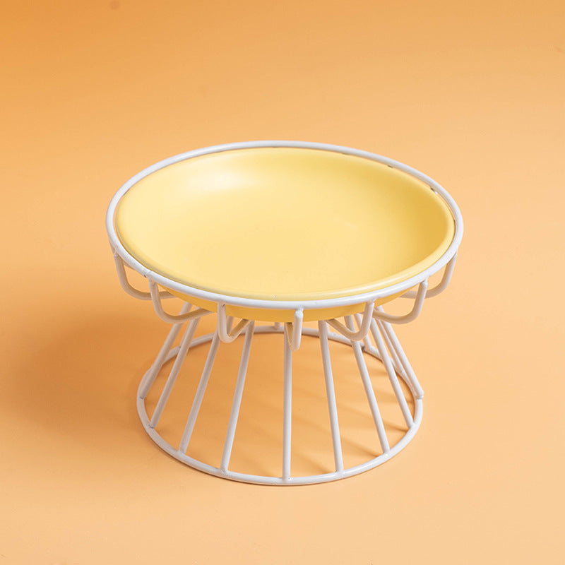 Elevated Pet Food Bowl Stand with flat plate for Cats -