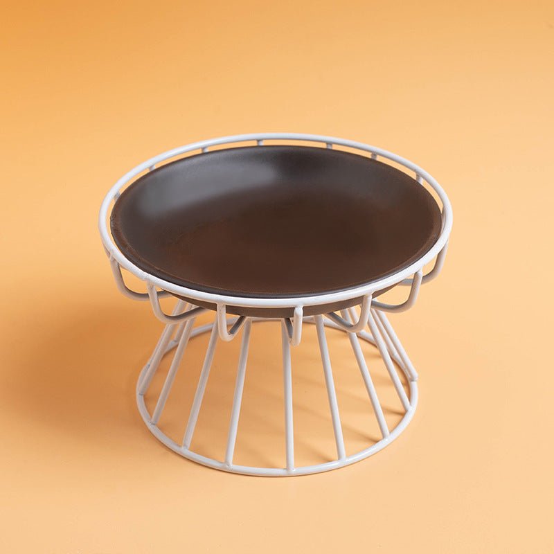 Elevated Pet Food Bowl Stand with flat plate for Cats -